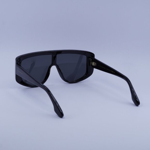 Victoria Beckham VB664S 001 Sunglasses Black Shield Frame, Dark Grey Lenses main image 5